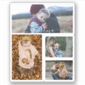 Family Simple Collage Moderne Liebe Oma Mama Aufkleber (Vorderseite)