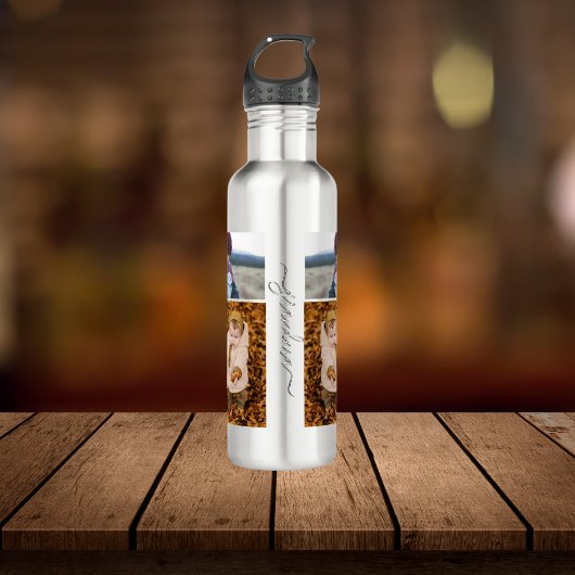 Family Simple Collage Moderne Liebe Oma Mama Edelstahlflasche