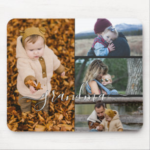Family Simple Collage Moderne Liebe Oma Mama Mousepad