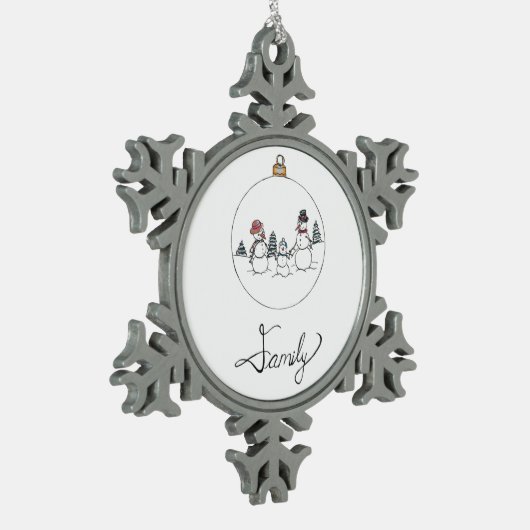 Family Snowman Ornament  (Links)