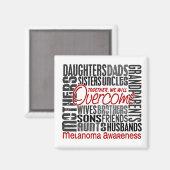 Family Square Melanom Magnet (Vorderseite/Rückseite)