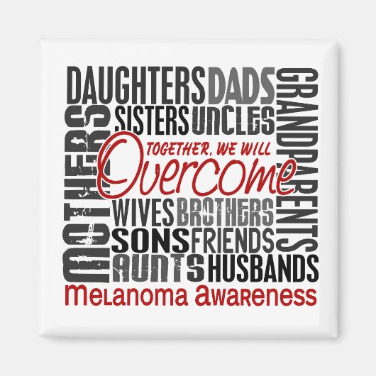 Family Square Melanom Magnet (Vorne)