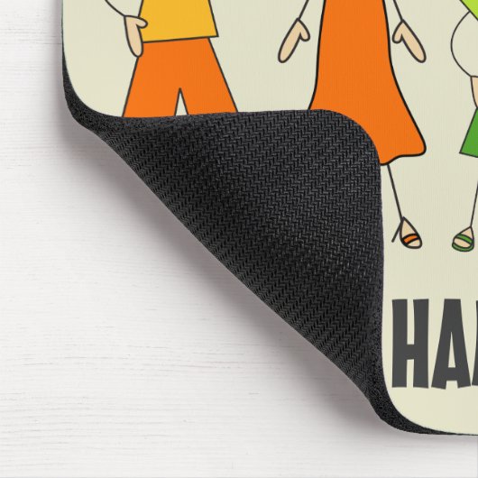 Family Strichmännchen Mousepads (Ecke)