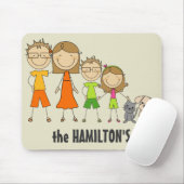 Family Strichmännchen Mousepads (Mit Mouse)