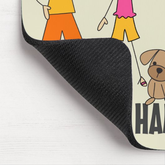 Family Strichmännchen Mousepads (Ecke)