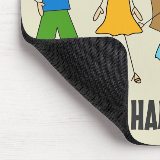 Family Strichmännchen Mousepads (Ecke)