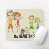 Family Strichmännchen Mousepads (Mit Mouse)
