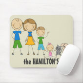 Family Strichmännchen Mousepads (Mit Mouse)