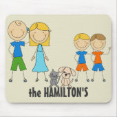 Family Strichmännchen Mousepads (Vorne)