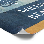 Family Summer Beach House Retro Van Mit Monogramm Poster (Ecke)