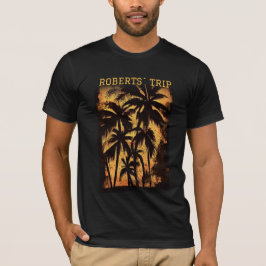 Family summer vacation beach palm trees T-Shirt