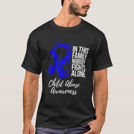 Family Support Child Abuse Awareness T-Shirt (Vorderseite)