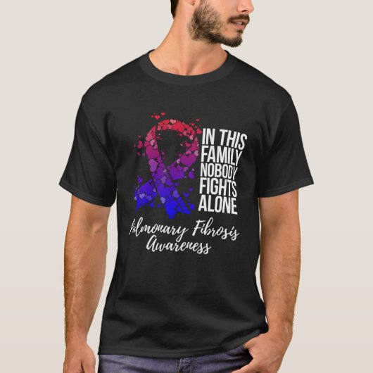 Family Support Pulmonary Fibrosis Awareness T-Shirt (Vorderseite)