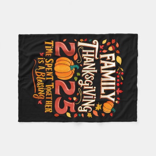 Family Thanksgiving 2025 Thanksgiving Crew Matchin Fleecedecke (Vorderseite (Horizontal))