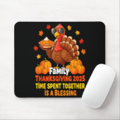 Family Thanksgiving Crew 2025 Funny Turkey Matchin Mousepad (Mit Mouse)