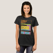 Family Thanksgiving  Dinner Rolls Nutrition Facts T-Shirt (Vorne ganz)