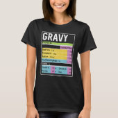 Family Thanksgiving  Gravy Nutrition Facts T-Shirt (Vorderseite)