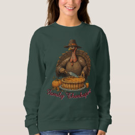 Family Thanksgiving Turkey Pie Sweatshirt