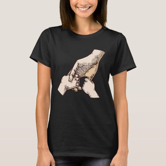 Family The Biggest Support System Parents Family T-Shirt (Vorderseite)