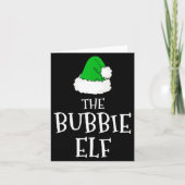 Family The Bubbie Elf Christmas Matching Pajama Fu Karte (Vorderseite)