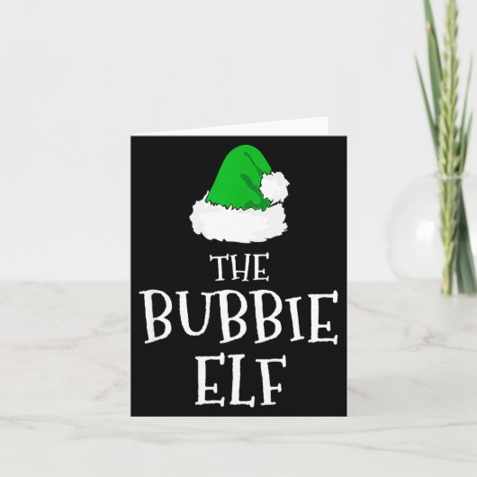 Family The Bubbie Elf Christmas Matching Pajama Fu Karte (Vorderseite)