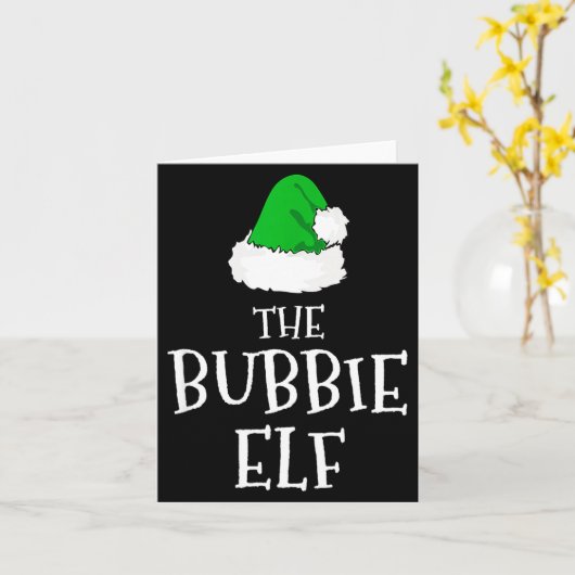 Family The Bubbie Elf Christmas Matching Pajama Fu Karte (Gelbe Blume)