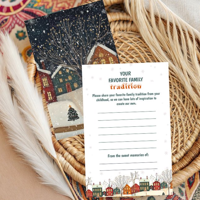 Family Tradition Advice Card Winter Baby Shower (Von Creator hochgeladen)