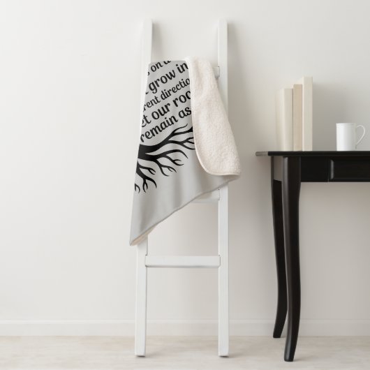 Family Tree Black & Gray Personalized Sherpadecke (Beispiel)