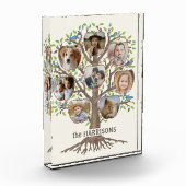 Family Tree Collage 8 Bilder Name Lt Beige Fotoblock (Links)