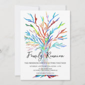 Family Tree Family Reunion QR Code Einladung (Vorderseite)