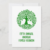 Family Tree Family Wiedersehen Celebration #2 Einladung (Rückseite)