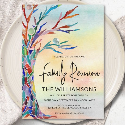 Family Tree Family Wiedersehen Einladung