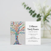 Family Tree Family Wiedersehen Einladungspostkarte (Stehend Vorderseite)