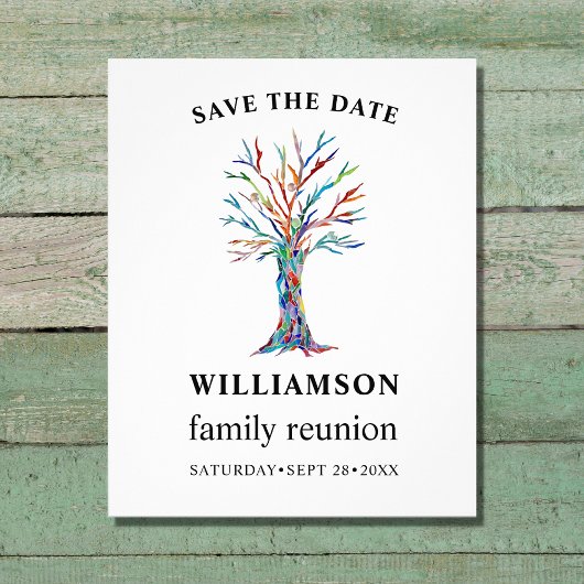 Family Tree Family Wiedersehen Save the Date Flyer