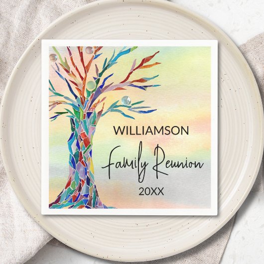 Family Tree Family Wiedersehen Serviette