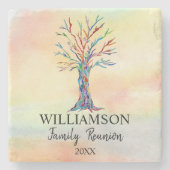 Family Tree Family Wiedersehen Steinuntersetzer (Vorderseite)