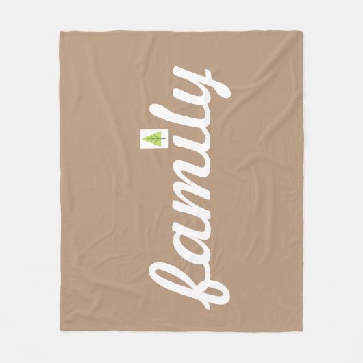 Family Tree Green Emoji Throw Blanket Fleecedecke (Vorderseite)