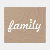 Family Tree Green Emoji Throw Blanket Fleecedecke (Vorderseite (Horizontal))