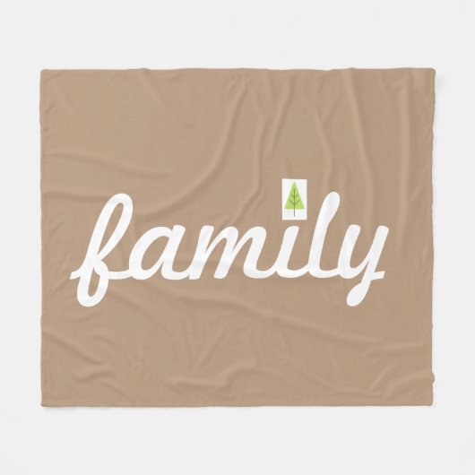 Family Tree Green Emoji Throw Blanket Fleecedecke (Vorderseite (Horizontal))