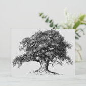 Family Tree Herkunft Wiedersehen Party Grau Ankündigung (Stehend Vorderseite)