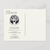 Family Tree Liebe Herzstück Wiedersehen Einladungspostkarte (Rückseite)