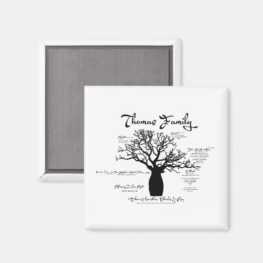 Family Tree Magnet (Vorderseite/Rückseite)