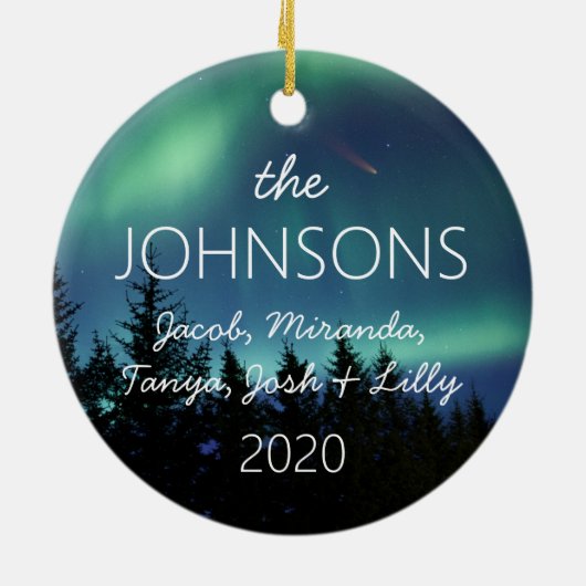 FAMILY TREE MEMORY NORTHERN LIGHTS 2020 KERAMIK ORNAMENT (Hinten)
