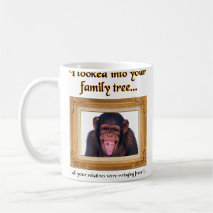 Family Tree Monkey Funny Mug Spaß Kaffeetasse