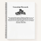 Family Tree Research Notebook Notizblock (Vorderseite)