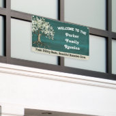 Family Tree Reunion Rustic Welcome Banner (Äußeres Gebäude)