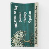 Family Tree Reunion Rustic Welcome Banner (Vertikal)
