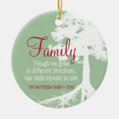 Family Tree Roots Foto Personalisiert Keramik Ornament (Vorne)