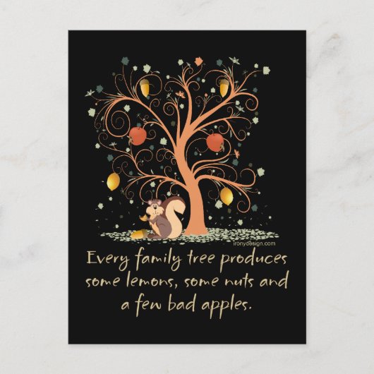 Family Tree Spaß Postkarte (Vorderseite)