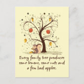Family Tree Spaß Postkarte (Vorderseite)